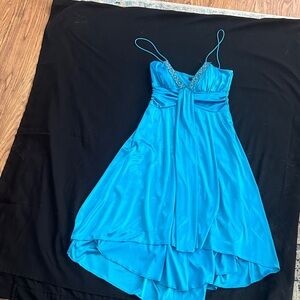 City Triangles Vibrant Blue High Low Dress